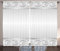 ABAKUHAUS Silber Rustikaler Vorhang, Klassisches Brautblumenmotiv, Wohnzimmer Universalband Gardinen mit Schlaufen und Haken, 280 x 175 cm, Grau Weiß