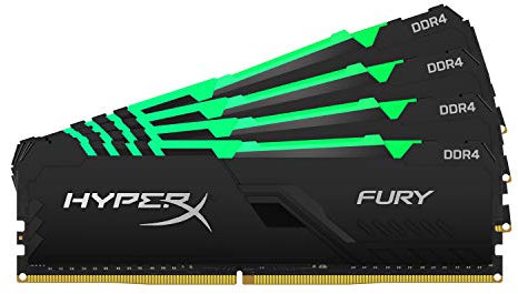 HyperX Fury HX434C16FB3AK4/32 Memoria DIMM DDR4 32GB (Kit 4x8GB) 3466MHz CL16 1Rx8 RGB