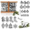 com-four® 128x Weihnachtskugeln, Christbaumkugeln bruchsicher aus Kunststoff für Weihnachten, Baumschmuck für den Christbaum mit Anhänger