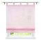 ESLIR Raffrollo mit Schlaufen Gardinen Küche Raffgardinen Uni Schlaufenrollo Transparent Vorhang Rosa BxH 140x140cm 1 Stück