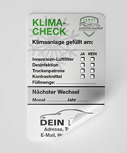 KFZ-Klima-Aufkleber Grau 1000 Stück Markenlogo & Firmenlogo