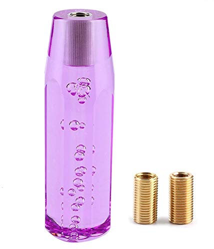 Reminnbor Schaltknauf 15 cm Crystal Car Schaltknauf Schalthebel Universal für Fahrzeuge mit Schaltgetriebe(Lila)