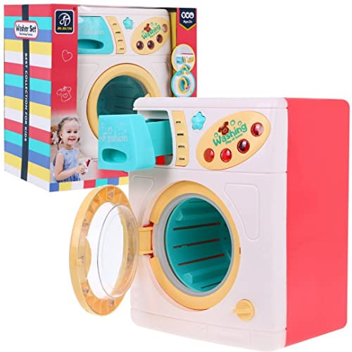 Lavatrice Giocattolo per Bambini, Lavatrice Elettronica con Funzione di Lavoro Reale