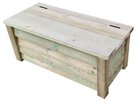 Arbor Garden Solutions Wooden garden storage bench box - outdoor furniture for home toys patio large utility unit (150cm)