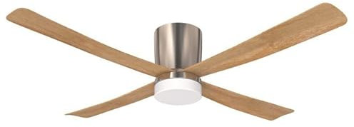 Ventilador de techo motor DC 132cm LED 20W CCT Níquel/Madera