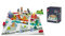 Janod - Kubix 60 Bausteine + 20-teiliges Puzzle Stadt - Holzbausteine aus Massivholz + Puzzle Lernspiel mit Spielmatte als Unterlage - Ab 3 Jahren, J08304