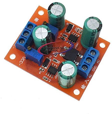 Reland Sun LM317 LM337 voltaje ajustable estabilizado placa de fuente de alimentación dual