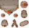Raebel OHG Tischdecke Mitteldecke Tischläufer Tischband Deckchen Aufleger Herbst beige Lurexfäden Bestickt mit Kürbis Motiv (Tischband 20 x 160 spitz), Orange Grün Gelb