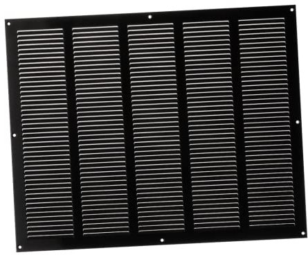 500x400mm Griglia di Ventilazione con Zanzariera - Griglie D'Aerazione in Metallo - Acciaio, Nera