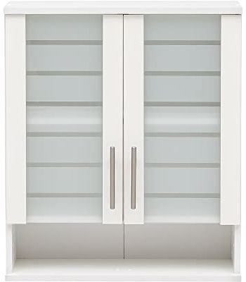 Lomadox Badezimmer Hängeschrank in Weiß, B/H/T: 59,8/70,8/20,5 cm