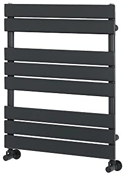 Milano Lustro Anthracite Flat Panel Heated Towel Rail - 825mm x 600mm