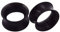Lieson Piercing Tunnel Expander, 2 Stück Tunnel Silikon Einfach Creolen 16mm Flesh Tunnel Schwarz