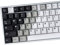 Black White Gradient Keycaps Set Cherry Profile Doubleshot Custom Keycaps 121 Keys for Cherry MX Gateron Box Switches Mechanical Gaming Keyboard