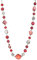 FULU AUTUMN Collana da Donna in Argento con Perline Lunghe Collana di Metallo Bohémien Conchiglia Donna Regali Compleanno(Rosso)