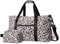 Tuwubi Reisetasche - Turnbeutel für Damen, Wochenendtasche, Tragetasche, 45 L mit Kleiner Tasche, Leoparden-Print