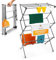 TIMELEOS Tendederos Plegables - 6 Niveles y 11 Barras Soporta, hasta 20kg | Tendedero Plegable Extensible a 74cm, Resistente, Compacto&Ahorra Espacio - para Casa y Camping|Tendedero Extensible, Gris
