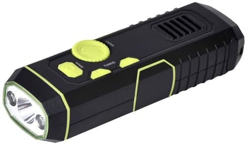 XCell Dynamo Taschenlampe, FM Radio, Alarm, Powerbank (L x B x H 156 x 50 x 34 mm, Gewicht 162 g, 30 Lumen, 10 h Leuchtdauer, Notfall-Leuchte) 149039