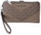 Michael Kors Geldbörse I ECHTES Leder I Jet Set Travel Continental I 22x10x3cm I Reisegeldbörse I Handyfach I Grau8831