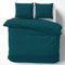 Cotton Castle Bettwäsche Bettgarnitur Bettbezug 100% Baumwolle 135x200 155x220 200x200 200x220, Farbe:Petrol, Größe:200 x 200 cm