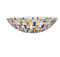Puremagics Decoración colorida de cristal tejida a mano para ensalada y cuenco de frutas, centro de mesa para el hogar, oficina, decoración de boda, frutas, aperitivos, postres, servidores