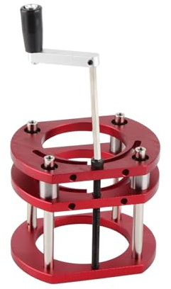 Router Lift Base, Aluminum Alloy Stainless Steel 4 Jaw Clamping Router Table Lifting System Base 51mm Lifting Height