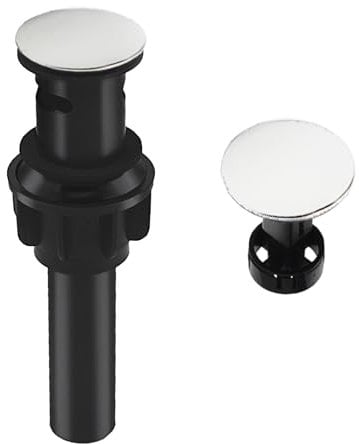 RUITHOE Ablaufstopfen für Waschbecken, poliertes Chrom, passend für WC, Waschtisch, Waschbecken, Pop-Up-Ablaufgarnitur, 1,9 cm