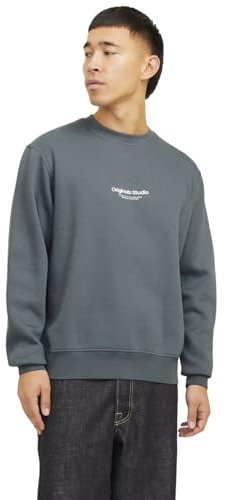 JACK & JONES Herren Jorvesterbro Sweat Crew Neck Noos 12241694 ,Stormy Weather ,XL