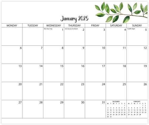 Calendario de nevera 2025, calendario magnético para nevera de enero de 2025 a junio de 2026, calendarios de nevera de 18 meses del Reino Unido, seguimiento de eventos y citas, 10 x 12 pulgadas