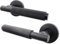EAI Black Internal Door Handle | 1 Pair Matt Black Knurled Lever on Rose Round Handles | Dolton Range
