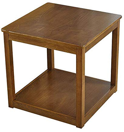 CAFIEDR Couchtisch Holz Beistelltisch Wohnzimmer Kleiner Ausstellungstisch Stehpult 2 Regale