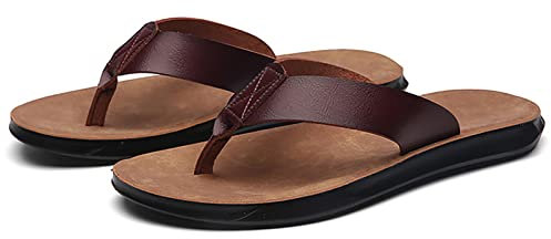 Mens Flip Flops Thongs Sandals For Beach Pool with Comfy Arch Support Open Toe Summer Slippers
