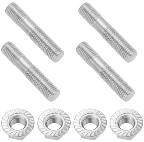 SG Store Lot de 4 Goujons de Bride de Collecteur d'échappement Double M10 x 1,5 en Acier Inoxydable 304 Compatible avec Toyota Compatible avec Nissan