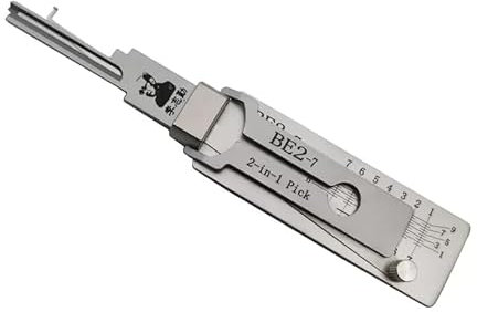 YCXNLONG LiShi Bürgerliches Dietrich- und Decoder-Werkzeug für Türschloss, professionelle Schlosserwerkzeuge, schneller Öffner (BE2-7)