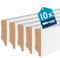 Sörnsen Wood Sockelleiste MDF – 10x Hochwertige wasserbeständige Fussleisten mit eckigem Weimarer Profil – in weiß RAL 9016 lackiert und damit extra langlebig – 16x58x2440 mm