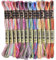 Filo da ricamo variegato, 12 matasse a filo di ricamo variegato, colore magico filo da ricamo a sei fili, filo di ricamo per punto croce, ricamo, filo ricamo