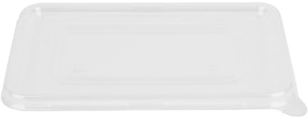 Fiesta Recyclable PET Lid For Bagasse Container Base (Pack 100) | Protects contents during transport while offering a clear view for easy stock monitoring in busy catering environments.
