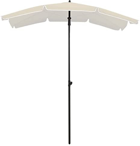 Kangmusi Sonnenschirm mit Mast 200x130 cm farbe, Creme 315551