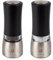 PEUGEOT - Duo Moulin à Poivre + Sel Électriques Daman u'Select Zilrion 16cm - 6 Réglages De Moutures Prédéfinies -Grains De Poivre/Sel Gemme Inclus - Aluminium - Designé En France - Coloris Noir Irisé