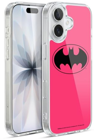Head Case Designs Offizielle Batman DC Comics Pink Logos Gelhülle [Militärischer Schutzgrad] Kompatibel Mit Apple iPhone 17 Und Kompatibel Mit MagSafe