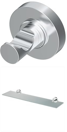 Ideal Standard Set A9115AA IOM Handtuchhaken + A9124AA IOM Ablage, Chrom