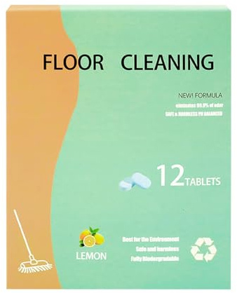 Lot de 12 pastilles de nettoyage pour sols parfumées - Multifonctions - Pour le nettoyage du parquet, du stratifié, de la salle de bain, de la cuisine, de la buanderie, du bureau à domicile et