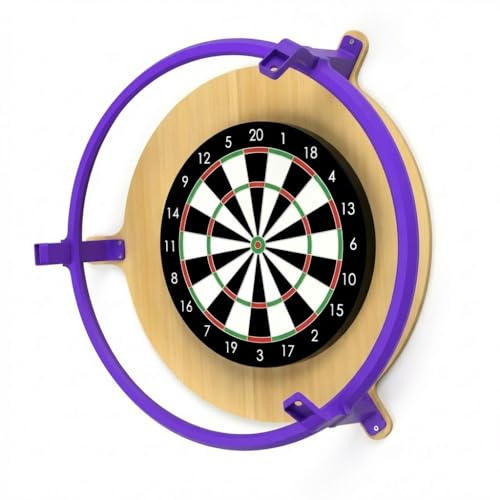 König Design Autodarts Komplettset mit 3X OV9732 100° Kameras & 6000K LED Ring – Automatisches Dart Zählsystem für Steel Darts – Kamerahalterung mit Kabelführung & Montagematerial (Lila)