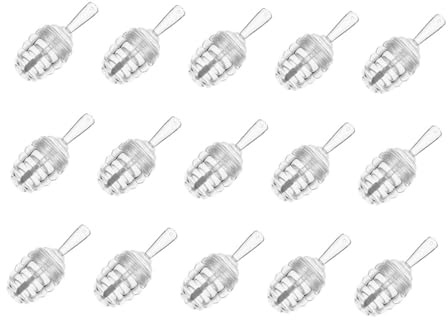 COOLHIYA Lip Gloss Tubes Lip Balm Bottles Reusable Honey Pots Shaped DIY 15pcs Plastic Portable Cosmetic Containers for Daily Usage and Commercial Sample Storage