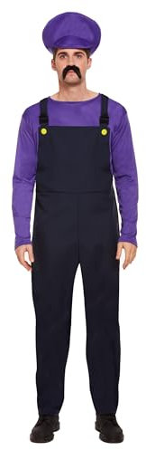 Henbrandt Herren Super Klempner Bros Kostüm - mehrfarbig