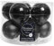 10 Weihnachtskugeln Glas 60mm (schwarz) Christbaumkugeln 6cm