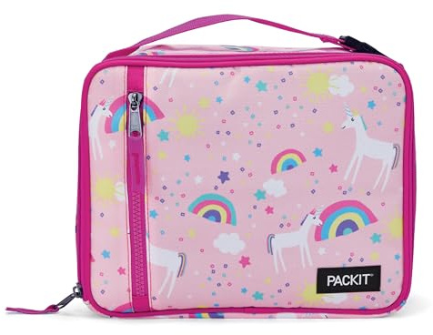 Packit amz-cb-usp Freezable lunch box Classic, unicorno cielo rosa, esterno in poliestere, interno: 100% PEVA