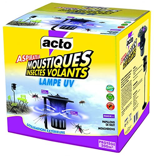 ACTO | ASPIRATEUR MOUSTIQUES Insectes Volants - Lampe UV. | Contre Les moustiques, Les Mouches et Les Papillons de Nuit. | LAMP6