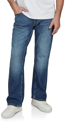 MUSTANG Jeans Herren Stretch Oregon Bootcut Jeanshose Hose Denim | Schwarz Blau 30 31 32 33 34 36 38 40 42 44