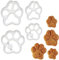 4er Set Hundepfoten Ausstechformen (Formen: Niedliche Pfote und Naturgetreue Pfote), 4 Teile, Bakerlogy