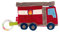 SIGIKID 42304 Aktiv-Knistertuch Feuerwehr PlayQ Mädchen und Jungen Babyspielzeug empfohlen ab Geburt rot, 1 Stück (1er Pack)